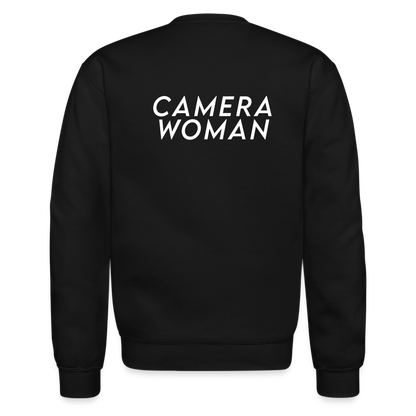 Camera Woman Crew Sweatshirt - black