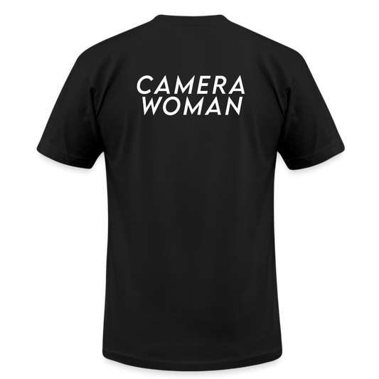 Camera Woman Crew T-Shirt - black